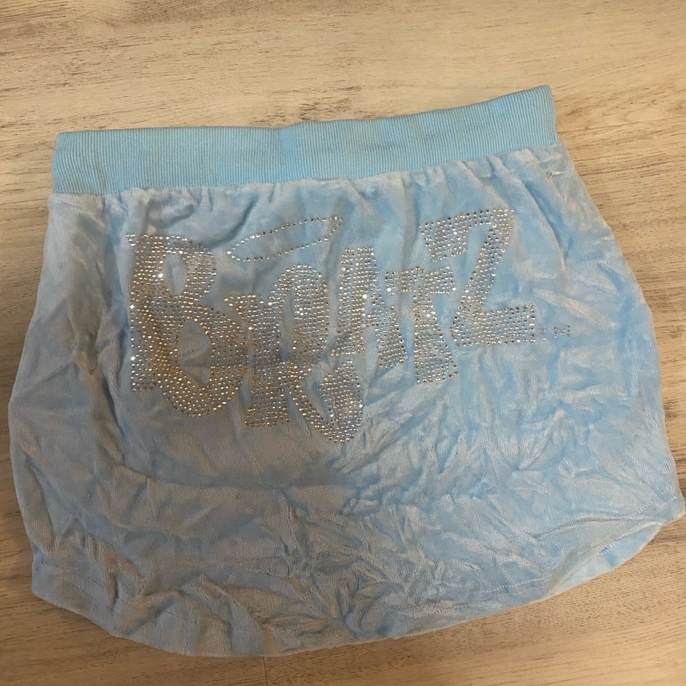 Dolls Kill x Bratz limited edition embellished Bratz blue velour skirt- NWT - Picture 3 of 15